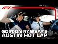 Gordon Ramsay Takes On A Hot Lap In Austin! | F1 Pirelli Hot Laps