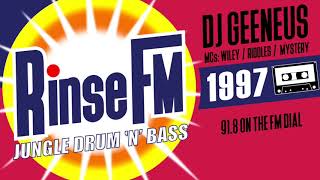 DJ Geeneus \u0026 MCs: Wiley, Mystery Major \u0026 Riddles | 1999 Drum N Bass Set | Rinse FM