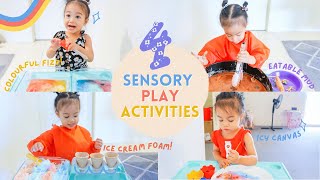 4 FUN SENSORY PLAY ACTIVITIES FOR TODDLERS 🌈 | LEARNING THROUGH PLAY | ACTIVITIES FOR 2 YEAR OLD