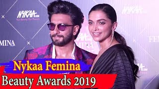 Deepika Padukone & Ranveer Singh At The Red Carpet Of 'The Nykaa Femina Beauty Awards 2019'