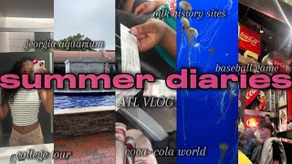 SUMMER DIARIES 001 | ATL VLOG | aquarium, coca cola world, baseball game, mlk history sites, etc