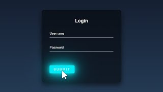 Responsive Login Form with glowing button Using HTML and CSS.