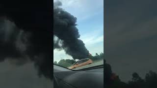 Fire on Highway 401, Courtice Court, Oshawa, Ontario