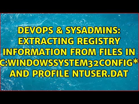 Извлечение информации реестра из файлов в c:windowssystem32Config/* и профиля ntuser.dat