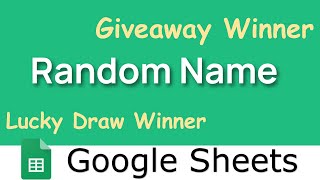 Random Name from List in Google Sheets