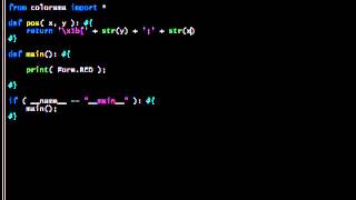 Python [colorama] 09 Cursor Position