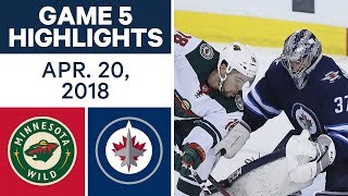 NHL Highlights | Wild vs. Jets, Game 5 - Apr. 20, 2018