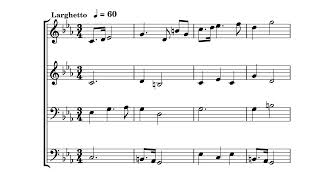 Four-part harmony exercise for string quartet -MuseScore4 composition