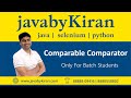 Comparable Comparator - JAVA BY KIRAN | JAVA | SELENIUM | PYTHON