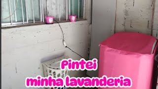 VERGONHA DESSA CASA? 🏠😓 PINTEI MINHA LAVANDERIA ✨