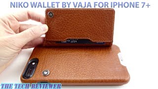 Luxury Leather Folio Case with Stealth Card Storage on the Back: Vaja Niko Wallet for iPhone 7 Plus!