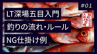 【LTキンメ・クロムツ入門】＃01釣りの流れ・ルール・NG仕掛け例【LT深場五目】