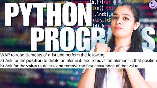 🔥Top Python Programs | Basic to Advanced | Full Python Series | LIST - P5