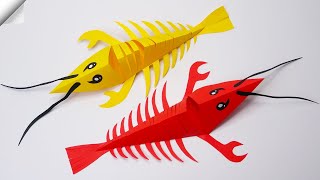 Moving paper lobster | Easy paper toys
