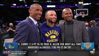 Stephen Curry, Ray Allen, Reggie Miller Link Before Record Night At MSG 📸
