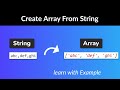 How to create array from comma separated string in javascript | create array from string javascript