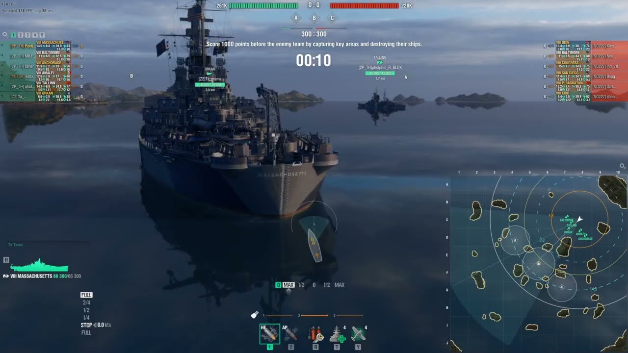 USS Massachusetts WOWS Clans 4 Kills Again World Of Warships - YouTube