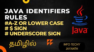 Java Identifiers Basic Rules || Tamil