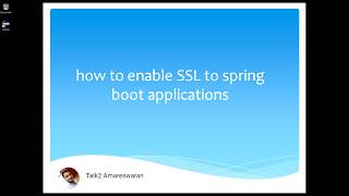 How to enable SSL to Spring boot applications