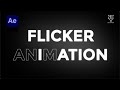 Flicker Text Animation Tutorial in After Effects | Flickering Text