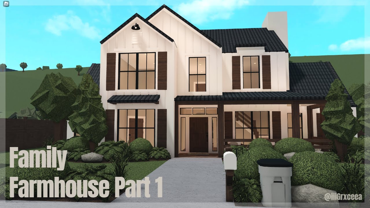 Family Farmhouse Part 1 Bloxburg Speedbuild Grxceea Youtube