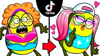 MOM vs DAUGHTER in Tik Tok || Coolest Hacks to Become Popular || Avocado Couple