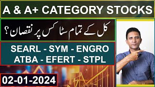 A \u0026 A+ CATEGORY | SEARL - SYM - ENGRO - ATBA - EFERT - STPL | Mustafa Asghar | #psx #trading