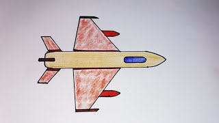 Easy fighter jet drawing for kids and beginners| Drawing of a fighter jet plane step by step