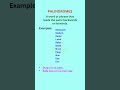PALINDROMES / Meanings and Examples /