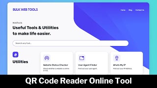 QR Code Barcode Reader | Online Web Tool | bulkwebtools.io