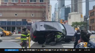 Firefighter hurt while responding to vehicle crash in Hell's Kitchen