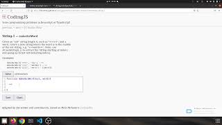 String 1 makeOutWord Javascript solution