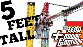 Huge LEGO Tower Crane MOC with Working Remote Control Functions