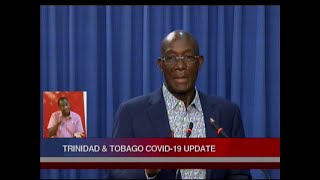 Prime Minister Dr. Keith Rowley’s Media Conference on COVID-19 – Saturday October 10th 2020:
