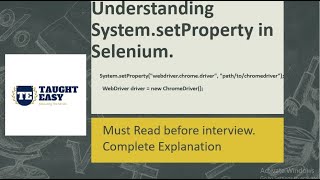 System.setProperty in Selenium interview question explained in short #java #selenium #youtube