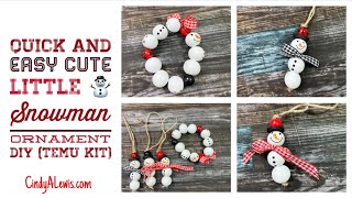 Quick and Easy Cute Little ⛄️ Snowman Ornament DIY (Temu Kit)