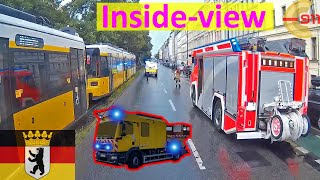 [BERLIN] Baum fällt auf Tram | Bügel beschädigt | Einsatzfahrt Turmdrehwagen | Inside-view | 032