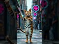 playful bengal cat dance cat catdance dance shorts viralvideo trending