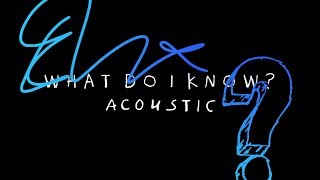 Ed Sheeran - What Do I Know? (Acoustic)