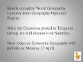 geography optional lecture series economic geography world economic resource