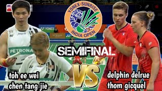 SF : chen/toh ee wei [MAL] VS delphin delrue/thom gicquel [DEN] | ms | india open 2025