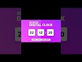 Amazing Digital Clock Using Html Css and JavaScript #shorts