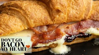 Brie, Blackberry and Bacon Filled Croissants