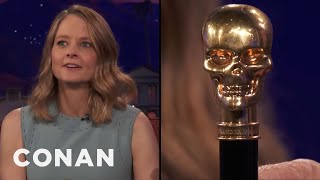 Jodie Foster Has A Badass Skull Cane | CONAN on TBS