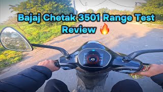 Bajaj Chetak 3501 Range Test Review Electric scooter// New Bajaj Chetak 3501 Review Features Range