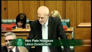 Question 4: Hon Pete Hodgson to the Prime Minister