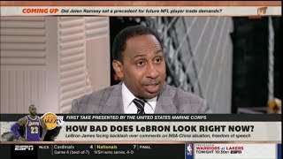 ESPN FIRST TAKE | Stephen A. Smith DEBATE: How bad does LeBron James look right now?