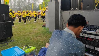 SBM AUDIO sudah mulai cek sound ,untuk senam GOLKAR