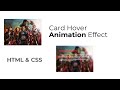 CSS Card Hover Animation Effect | HTML & CSS | csPoint Web Designing Tutorials
