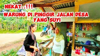 Warung sendirian di pinggir jalan kampung yang sunyi Kebolanjam